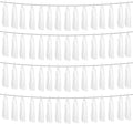 4P White Foil Fringe Metallic Tassel Streamers Banner Tassel Garland for Parade Floats, Graduation, Wedding, Birthday, Halloween, Christmas, Bridal/Baby Shower Party Decorations