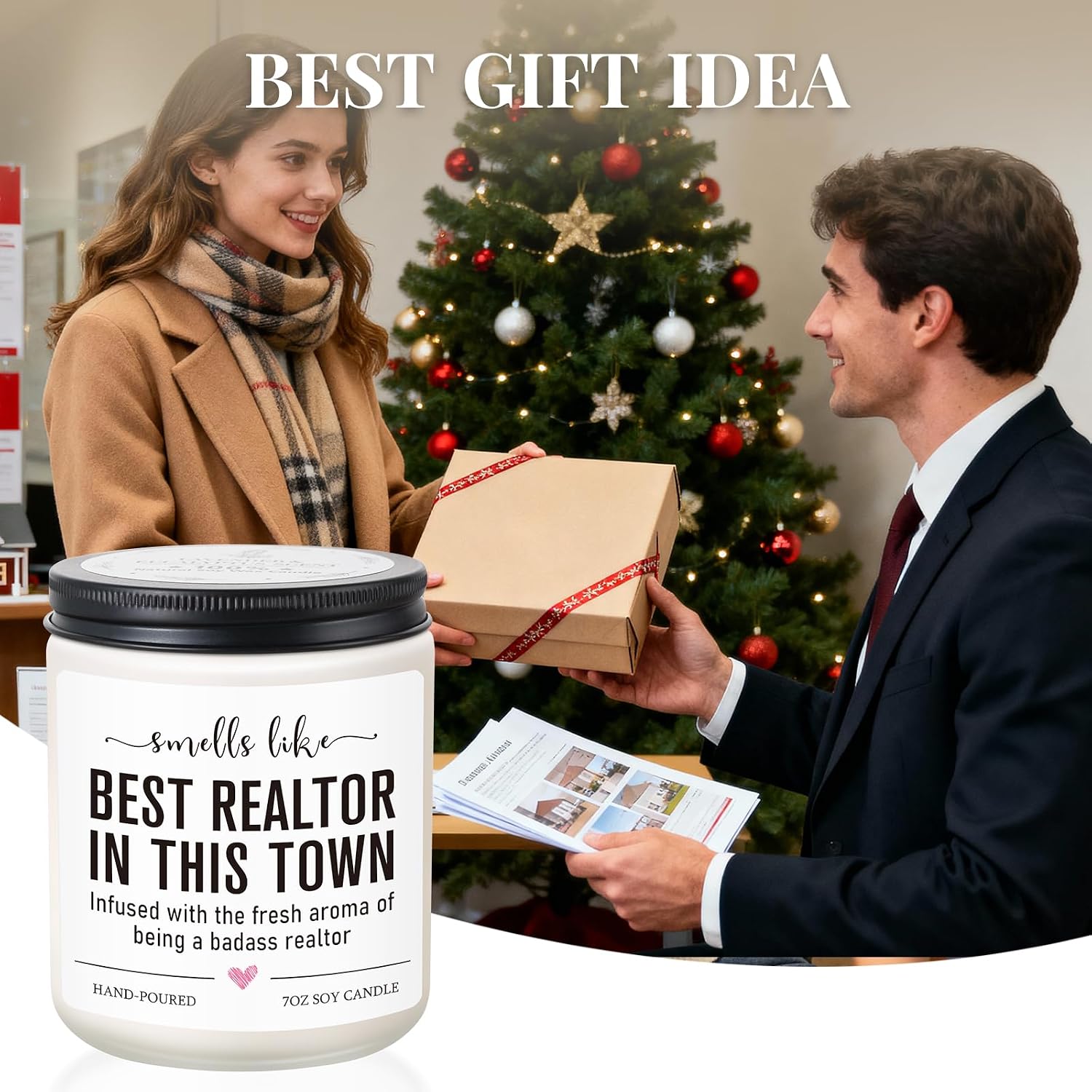 Funny Realtor Candle, Realtor Gifts for Women Men, Real Estate Agent Supplies, Closing Gift for Sellers, Funny Celebrate Reward Thank You Presents for Realtors, Salesperson, Broker, Realtor Supplies