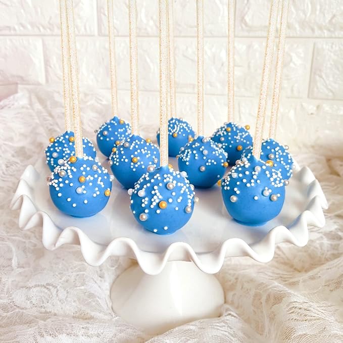 100-PCS Gold Glitter Plastic Swizzle Sticks, Crystal Cake Pops, Cocktail Coffee Drink Stirrers, Stir Sticks for Christmas Party, 7.24 Inch