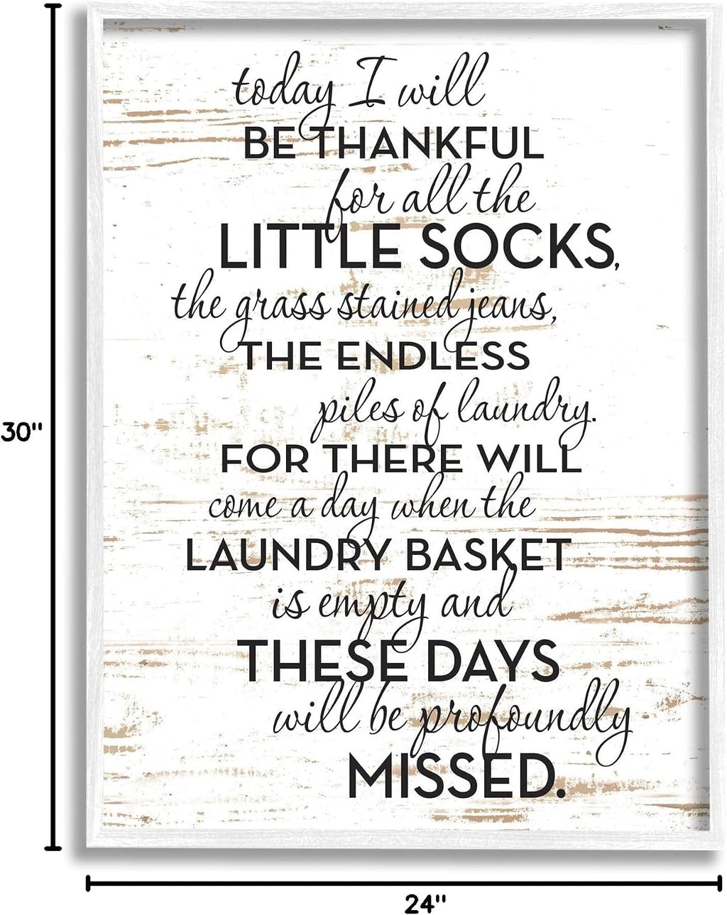 'Rustic Parenthood Phrase'| Framed Giclee Art | Stupell Industries | White, 24 x 30 Inches, Easy to Hang and Sturdy, Made in USA, by Lettered and Lined