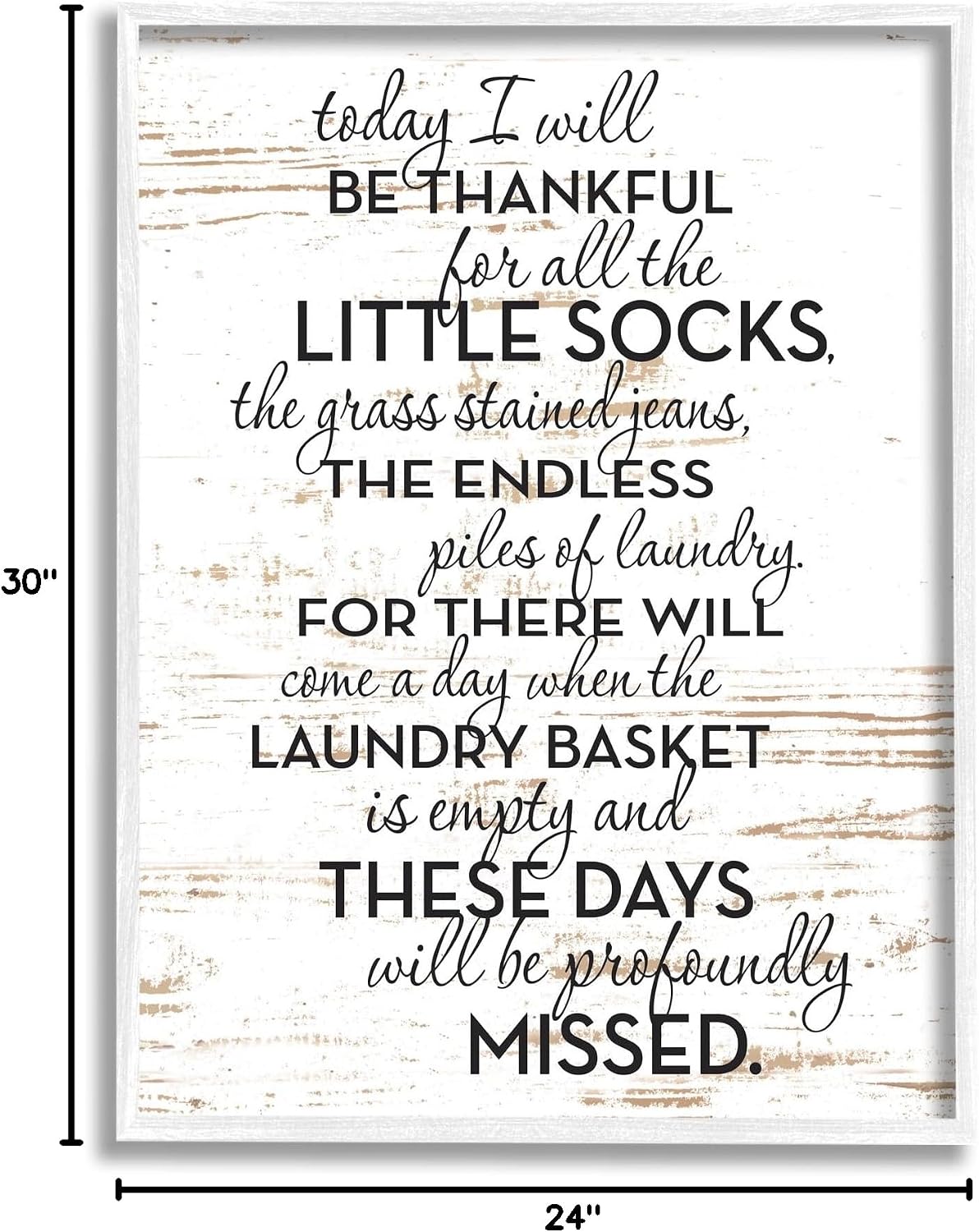 'Rustic Parenthood Phrase'| Framed Giclee Art | Stupell Industries | White, 24 x 30 Inches, Easy to Hang and Sturdy, Made in USA, by Lettered and Lined