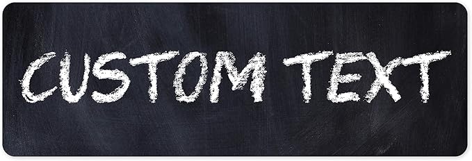 Custom Sign, Custom Street Sign, 11 Font Colors, 13 Font Styles, 4 Hole Options, 22 Sizes, 6x18 Inches, Rust Free DiBound, Fade Resistant, Made in USA by My Sign Center (Chalkboard Black)