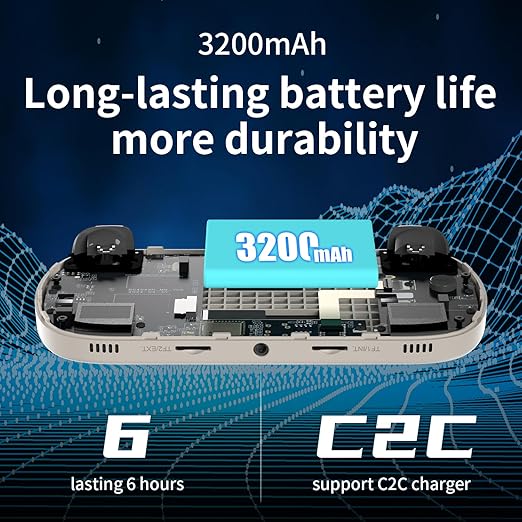 RG40XX H Handheld Game Console rg40xxh Retro Gaming Console 4.0'' IPS Screen with 64G TF Card Pre-Installed Games Linux 64-bit System RG 40XX H Supports 5G WiFi Bluetooth HDMI and TV Output RG40XX