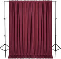 DWCN 10x8 FT Burgundy Backdrop Curtains for Parties, Photography Backdrop Drapes with Rod Pockets for Wedding Decorations Stage Birthday Family Gatherings, 2 Panels 5ft x 8ft