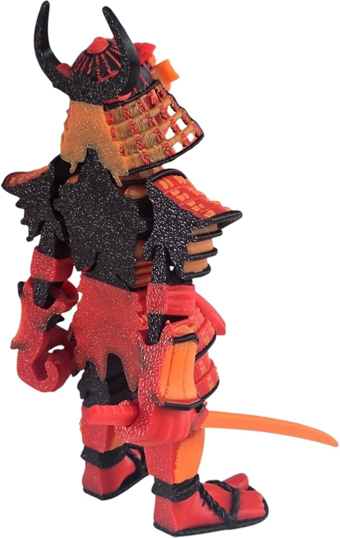 Articulated Samurai Figurine – Stunning 3D Printed Collectible – Iconic Warrior Design for Teens and Adults – 3D Printed in Canada