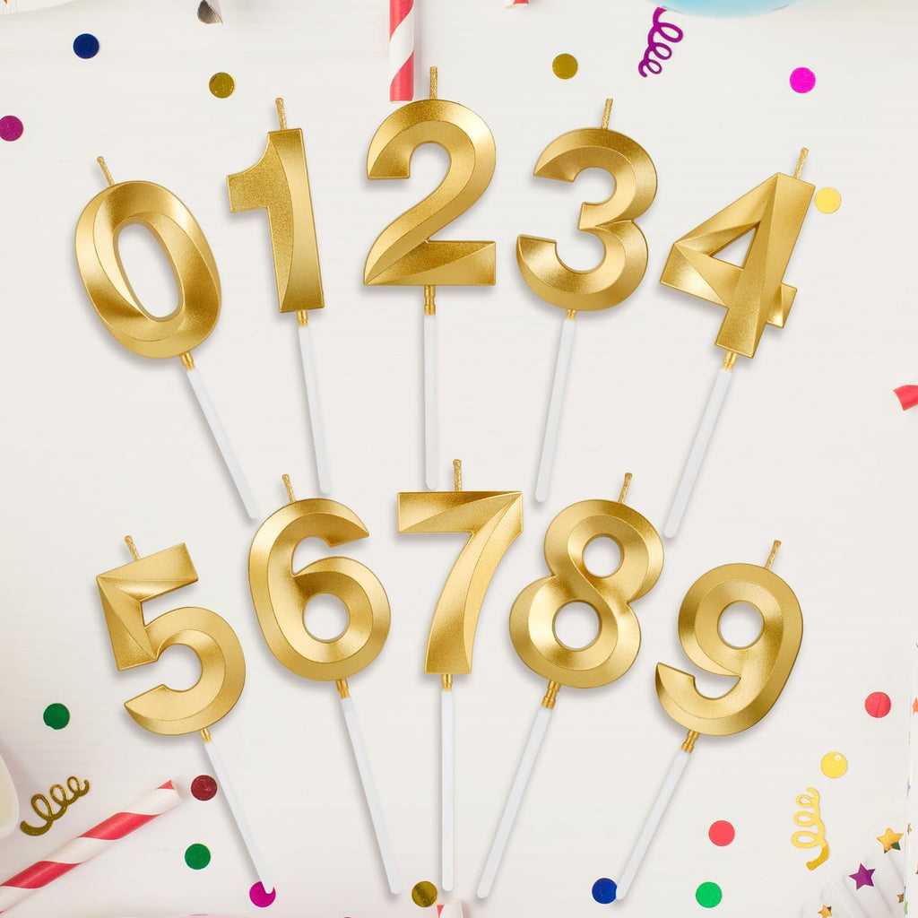 Birthday Candles, 1.96 Inch Number 28 Happy Birthday Candles, Number Candles Decoration for Birthday Party and Anniversary Celebration(Champagne Gold)