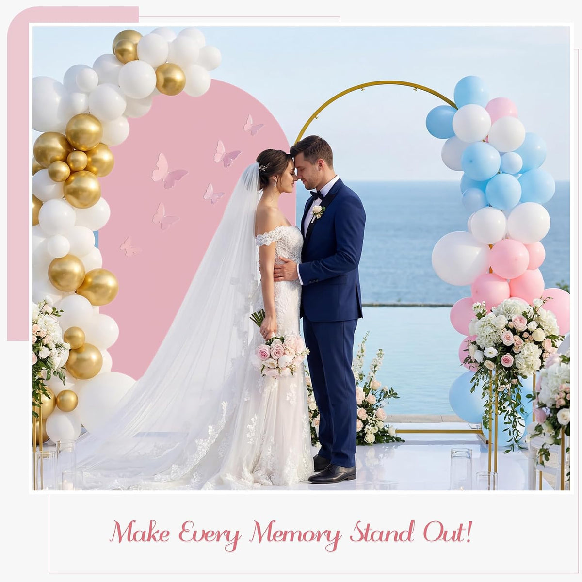 7.2ft metal arch backdrop stand and cover set shown in use