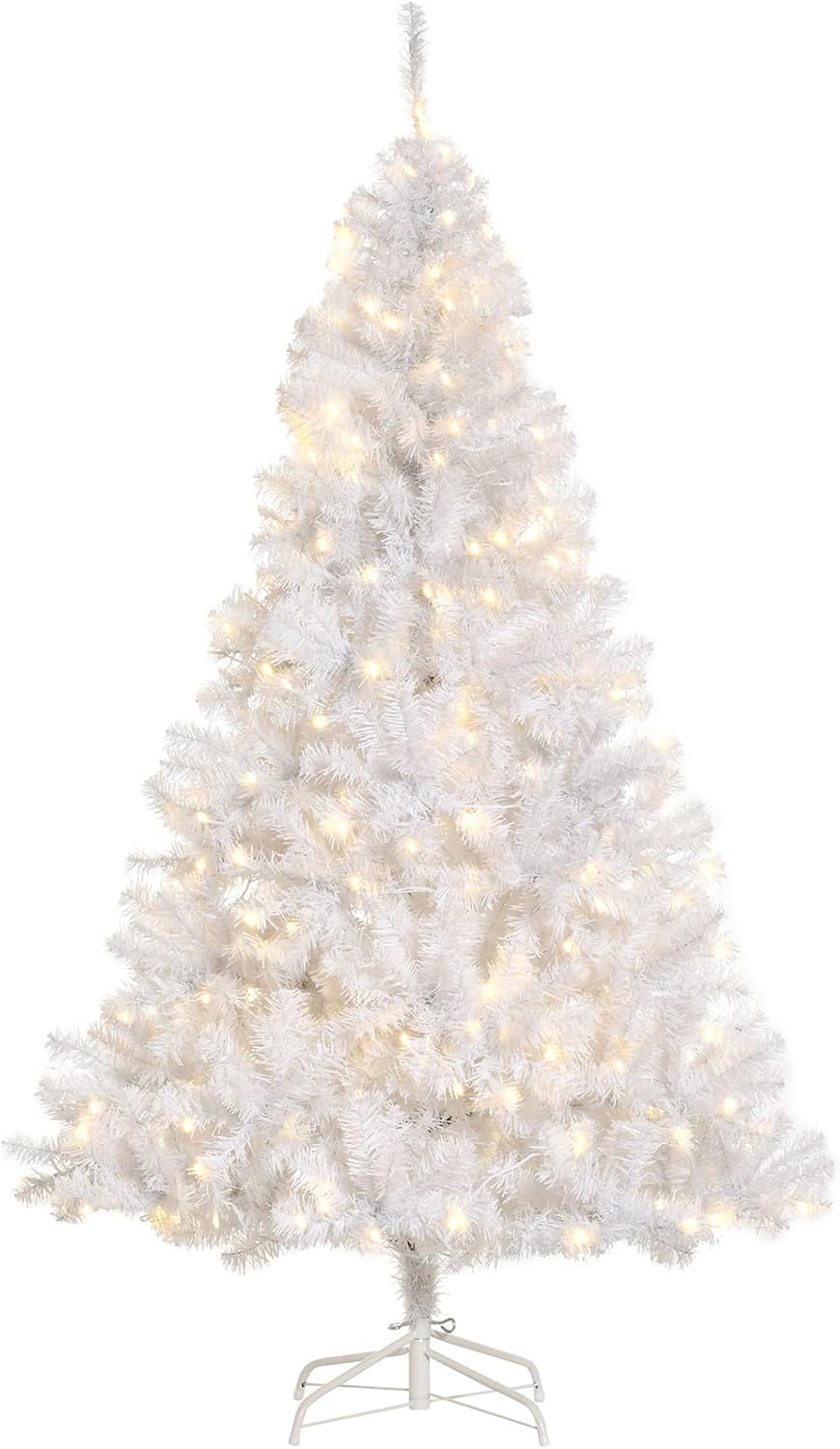 homcom 6' tall prelit christmas tree douglas fir, main product view
