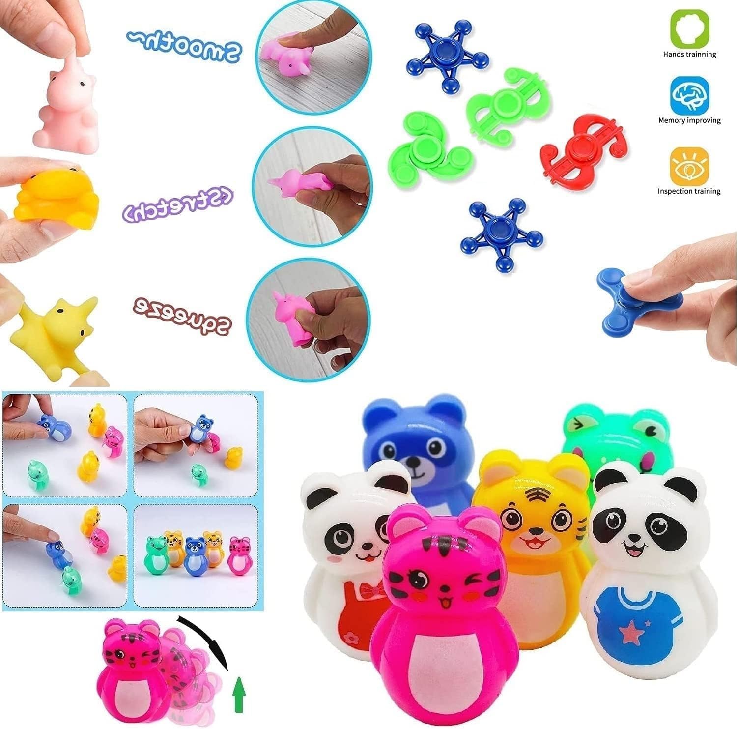 Kaisbro 124 Pcs Party Favors for Kids 4-8, Birthday Gift Toys, Goodie Bag Stuffers, Treasure Box Carnival Prizes, Gifts Classroom, Pinata Bags Filler Boys and Girls 8-12