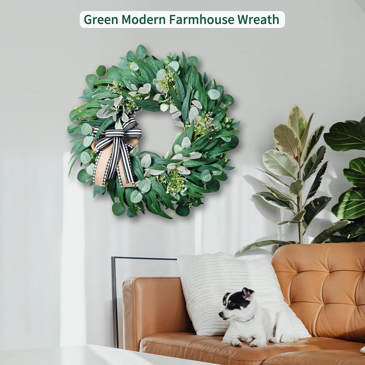 26 in large farmhouse wreaths for front door on a desk or shelf
