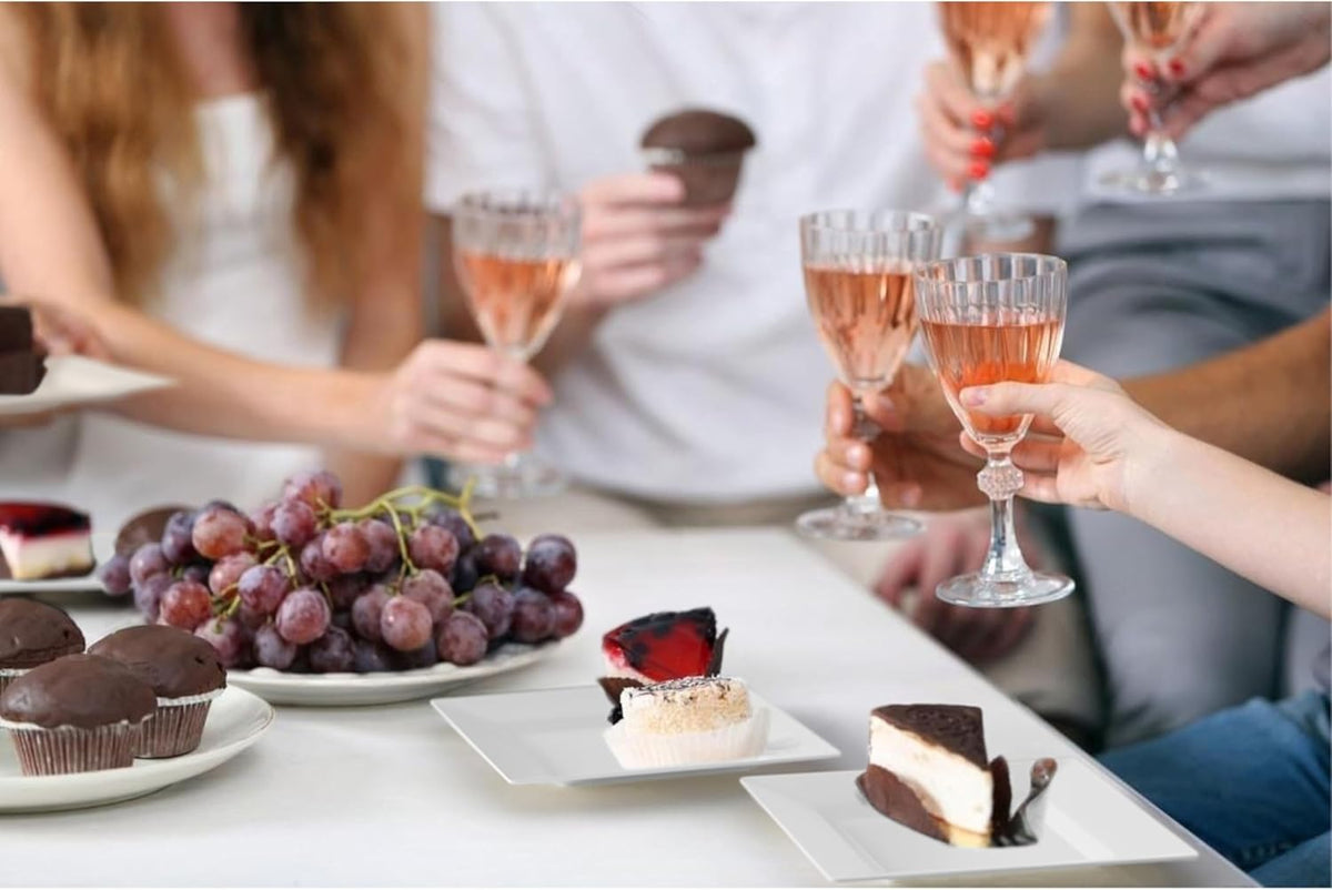 Exquisite Mini Disposable Appetizer Plates - 100 Pack 4.5 In. x 4.5 In. White...