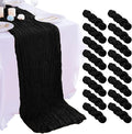 16PCS Black Cheesecloth Table Runner 10FT 35x120Inch Boho Gauze Cloth Long Rustic Sheer for Wedding Party Baby Bridal Shower Decor