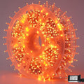YEGUO 165ft 500 LED Halloween Lights Outdoor Waterproof, Orange String Lights Indoor Plug in, 8 Modes Clear Wire Orange Lights for Halloween