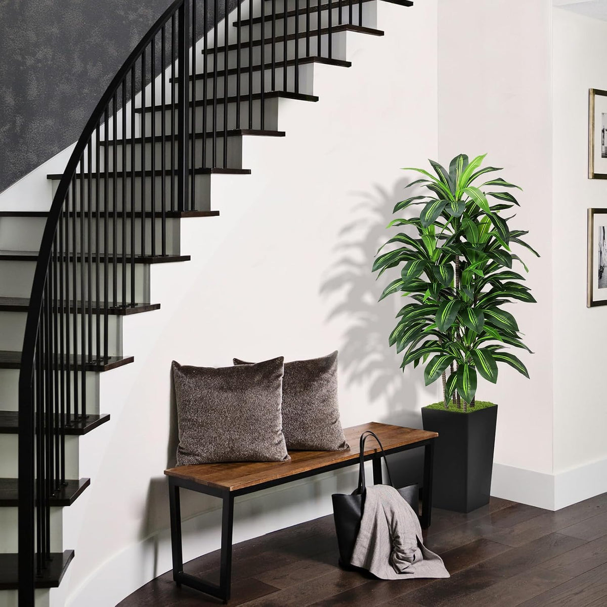 astidy artificial plant 5ft dracaena fake tree with shown in use