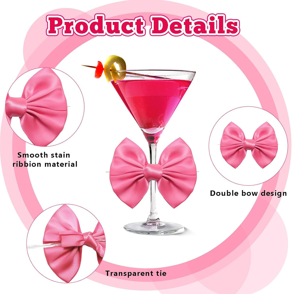 24 Pcs Satin Hot Pink Ribbon Twist Tie Bows for Treat Bags 3.5inches Pink Bows for Crafts Premade Bows Decorating Gifts Wrapping Bows for Pop Candy Apples Cake Bakery Wedding Party