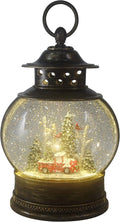 ReLive Christmas Light-Up Snow Globe Lantern - Red Truck and Trees