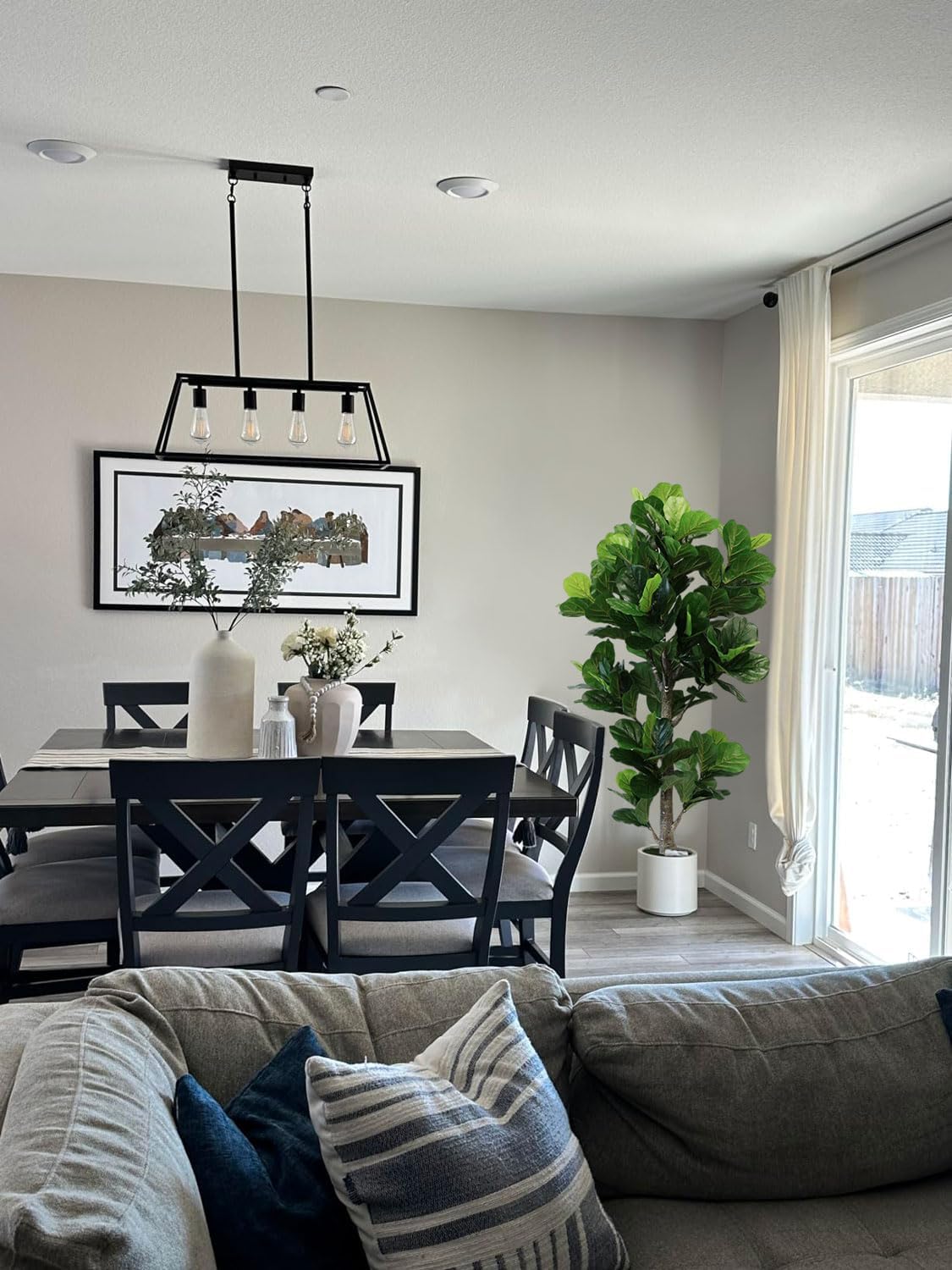 Aveyas 6ft Artificial Fiddle Leaf Fig Tree for Home Decor, 6 Feet Large Faux ...