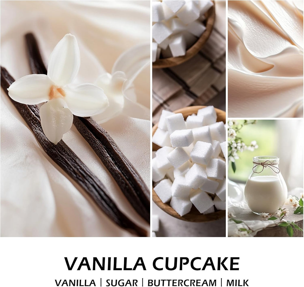 Molensun Vanilla Cupcake Scented Candle, Aromatherapy Jar Candles, 7 oz Long Lasting Candles, Soy Wax Candle Gift for Women