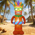 comin 6ft inflatable tiki with swim ring hawaiian, main product view