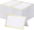 120Pcs Premium Place Cards, Small Table Cards with Gold Foil Border, 2" x 3.5" Tent Cards, Escort Cards, Name Cards, Wedding Place Cards for Wedding, Table, Dinner Parties, Seating Cards