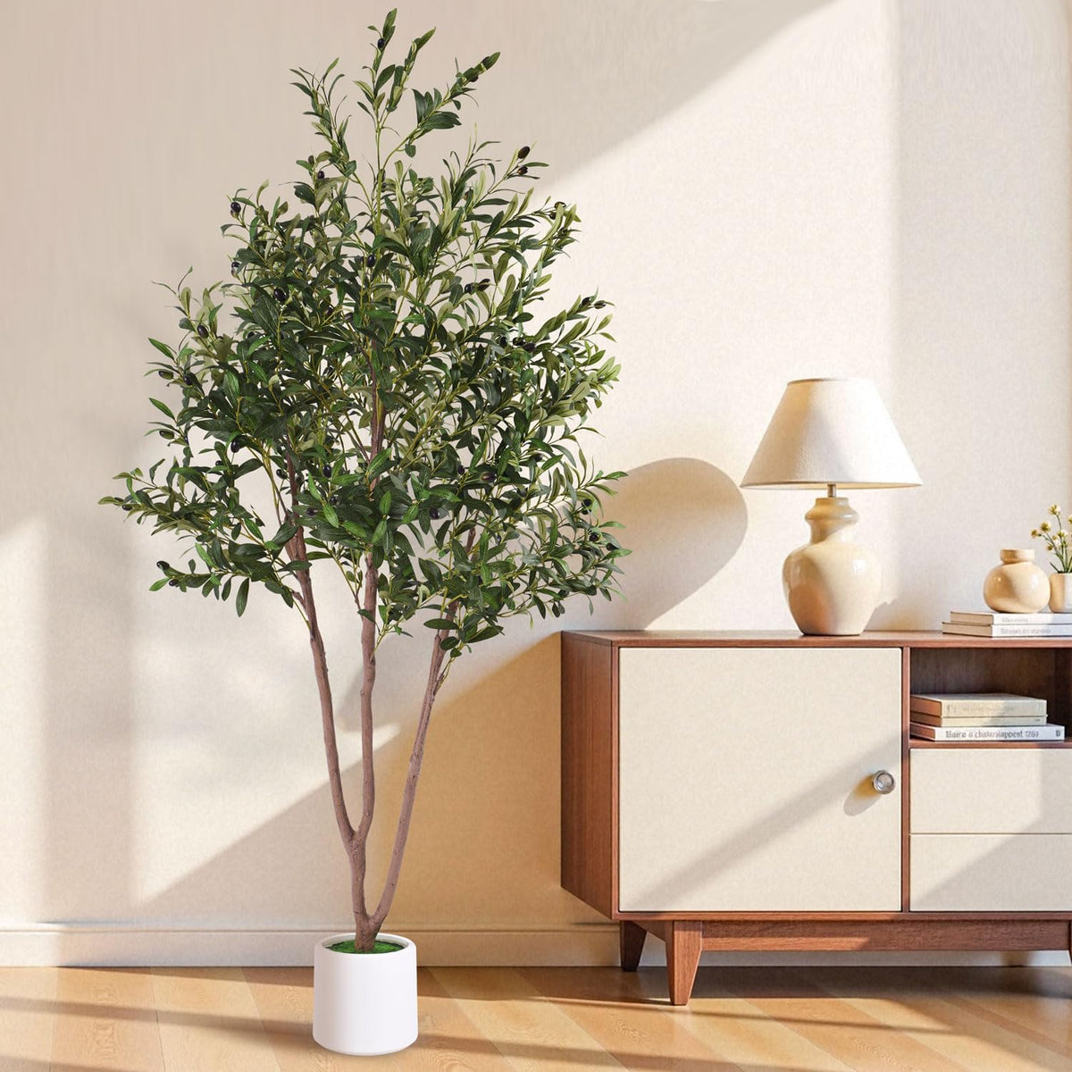 6ft olive tree artificial indoor plant,fake olive tree,lifelike shown in use