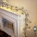 hairui lighted brown starburst garland with timer and, main product view