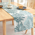 Monstera Leaf Table Runner – Elegant Fabric Table Centerpiece, Machine Washable, Gold or Green, 71"/83"/94" Length, 13" Width (Green/71)