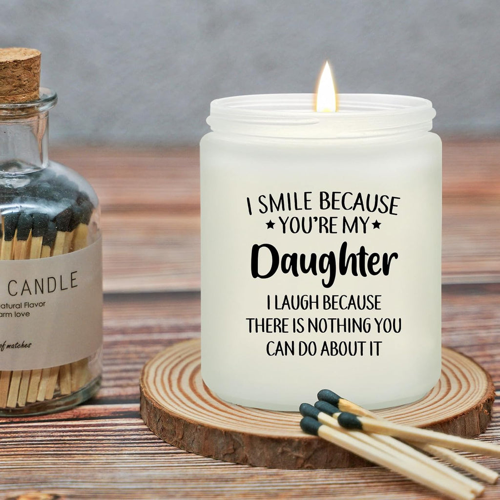 Maybeone Mothers Day Daughter Gifts from Mom Dad - Valentines Day Christmas Birthday Gifts for Daughters - Lavender Scented Candle