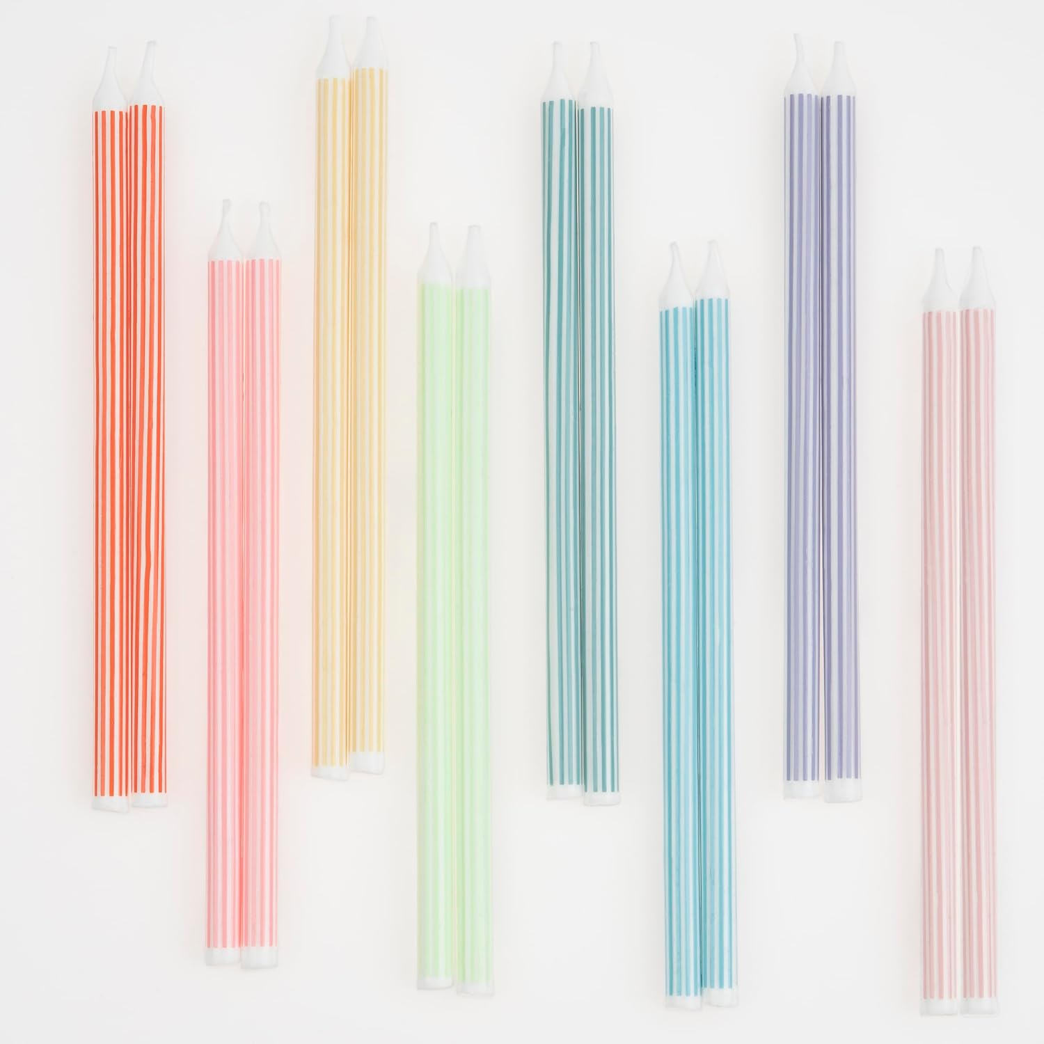 Meri Meri Happy Birthday Candles for Cake (Pack of 16), 2 Sizes of Birthday Cake Candles, Unscented, Meri Meri Candles