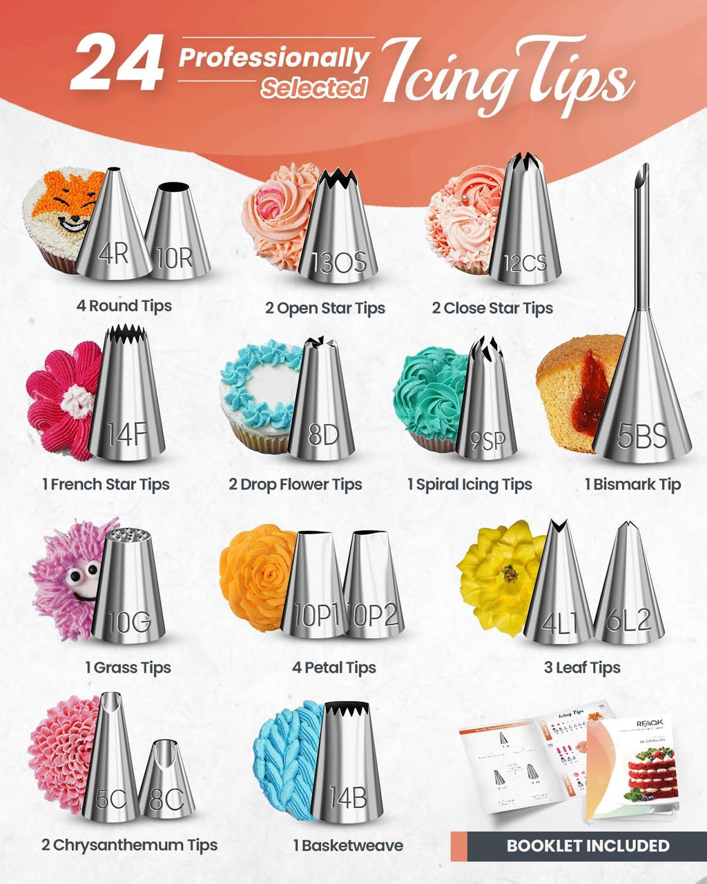 RFAQK 700 PCs Cake Decorating Kit with Baking Supplies Cake Decoration Set including Springform Pans, Cake Turntable, Numbered Piping Tips, Icing Spatulas, Fondant tools & much more (700Pcs)