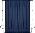 DWCN 10x7 FT Navy Blue Backdrop Curtains for Parties, Photography Backdrop Drapes with Rod Pockets for Wedding Decorations Stage Birthday Family Gatherings, 2 Panels 5ft x 7ft