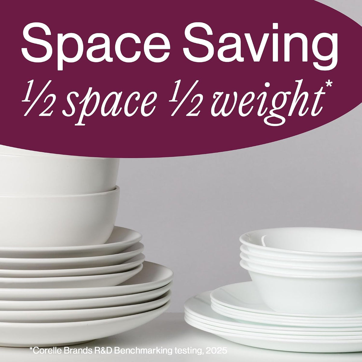 Corelle Vitrelle 8-Piece Dinner Plates Set Triple Layer Glass and Chip Resist...