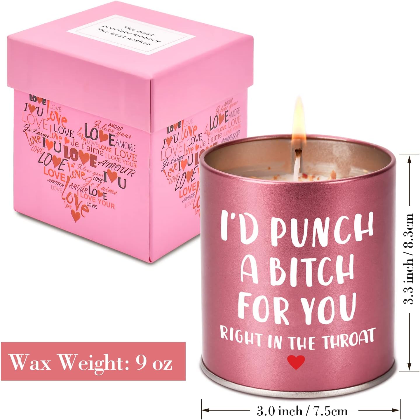 Christmas Birthday Gifts for Women Scented Candle, Valentines Day Gifts for Girlfriend Her, Mothers Day Gift for Mom Wife Sister Friendship White Elephant Stocking Stuffers Presents Funny Ideas Gift