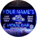 ADVPRO Personalized Your Name Custom Home Bar Beer Established Year Dual Color LED Neon Sign White & Blue 24 x 16 Inches st6s64-p1-tm-wb