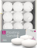 Hyoola Premium White Floating Candles 3 Inch - 8 Hour - 12 Pack - European Made