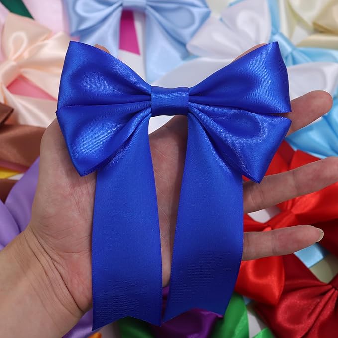 Blue Solid Satin Ribbon 1-1/2 Inch 25 Yards Solid Polyester Fabric Ribbon for Gift Wrapping Wedding Christmas Baby Shower Birthday Party Decoration Handmade Immortal Flower Craft