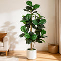 artificial fiddle leaf fig tree 5ft tall faux, main product view