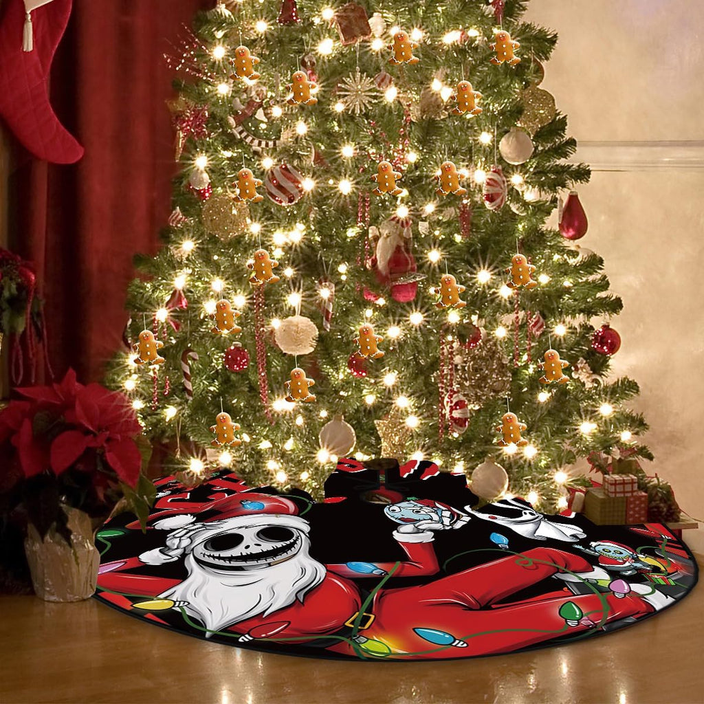 Christmas Tree Skirt 48'' Navidad Tree Collar Winter Xmas Tree Mat Indoor Outdoor Decor Merry Christmas Decorations for Home