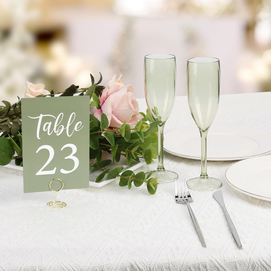 Table Numbers Cards 1-30 Wedding Table Numbers with Holder Table Number Stands Bulk Wedding Table Signs Sage Green with Head Table Card for Bridal Shower Wedding Anniversary Birthday (Sage Green)