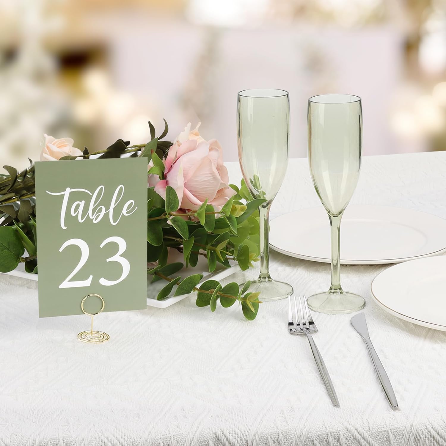 Table Numbers Cards 1-30 Wedding Table Numbers with Holder Table Number Stands Bulk Wedding Table Signs Sage Green with Head Table Card for Bridal Shower Wedding Anniversary Birthday (Sage Green)