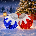 outdoor christmas ornaments, lighted pop-up holiday ball decoration, main product view