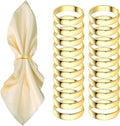 Gold Napkin Rings-20 Pcs Stainless Steel Napkin Rings,Metal Napkin Ring for Table Settings Wedding Christmas Party Dinner Table