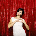 JYFLZQ Red Sequin Backdrop Curtains 10ft x 10ft 1 Panel Glitter Photo Booth Backdrops Sparkly Photography Background Drapes for Parties Wedding Bridal Showers…