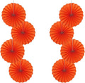 Orange Birthday Party Decorations,DIY Orange Paper Fans Hanging Decoration,12in Halloween Paper Fans,Halloween Decor,Fox Birthday Decorations Events Accessories 30 Color DIY Set (Orange)