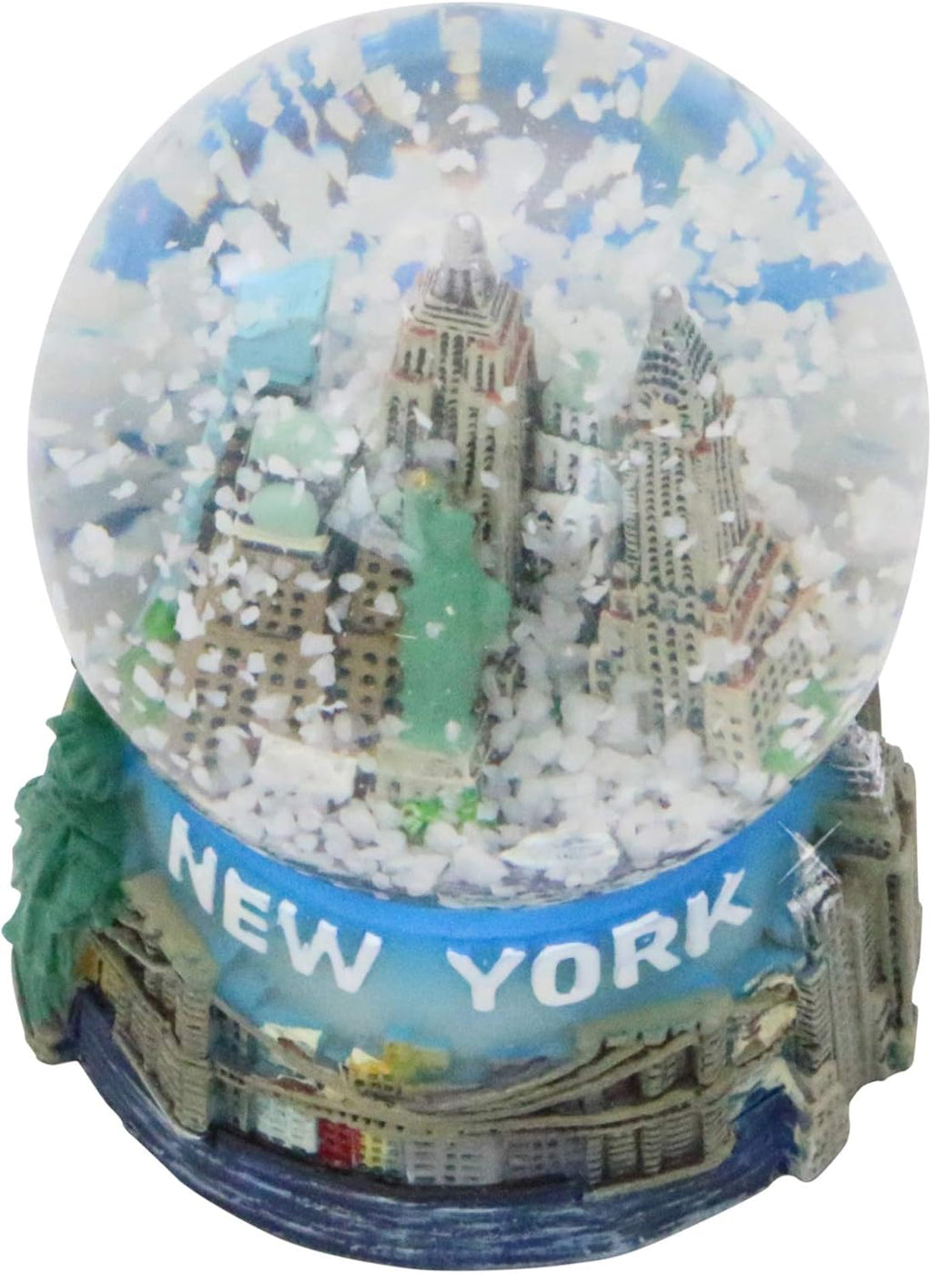 Mini New York City Snow Globe Featuring The NYC Skyline in This Souvenir Figurine with Statue of Liberty, 2.5" Tall (45mm)
