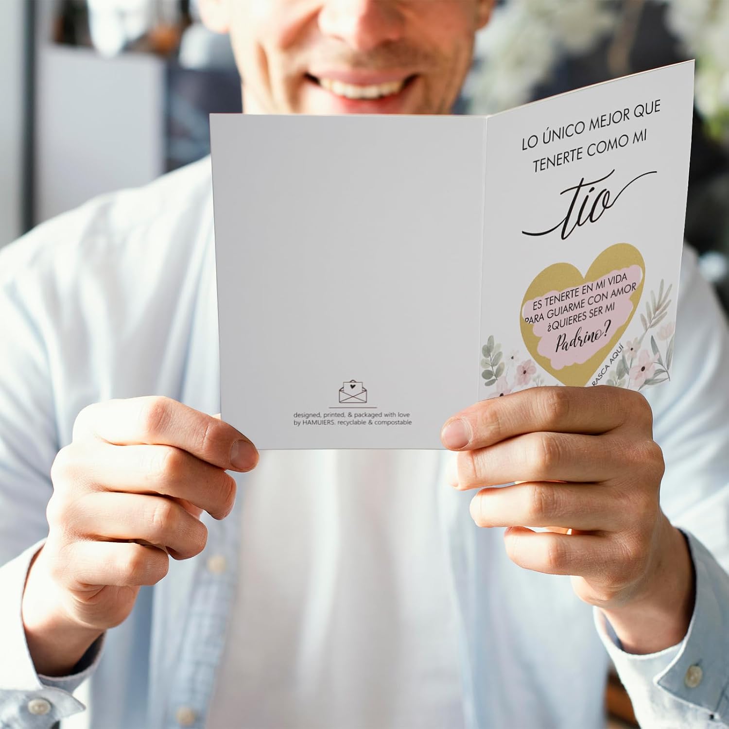 Spanish Will You Be My Godparents Scratch Off Card for Auntie and Unlce, Godparents Proposal Gift from Niece Nephew, Godmother and Godfather Request Asking, Padrino andMadrina Proposal Card - Tia Tio