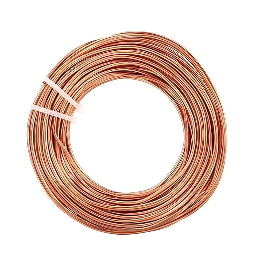 99.9% Soft Copper Wire, 6 Gauge/ 4.1 mm Diameter, 12.5 Feet / 3.8m, 1 Pound Spool Pure Copper Wire, Jewelry Making Wire Craft Wire