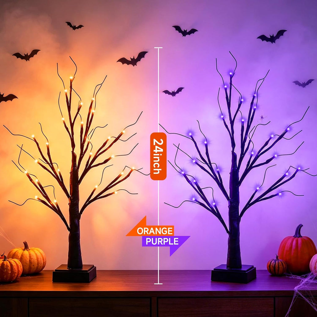 halloween decorations 2 pack 24 inch color-changing halloween, close-up detail