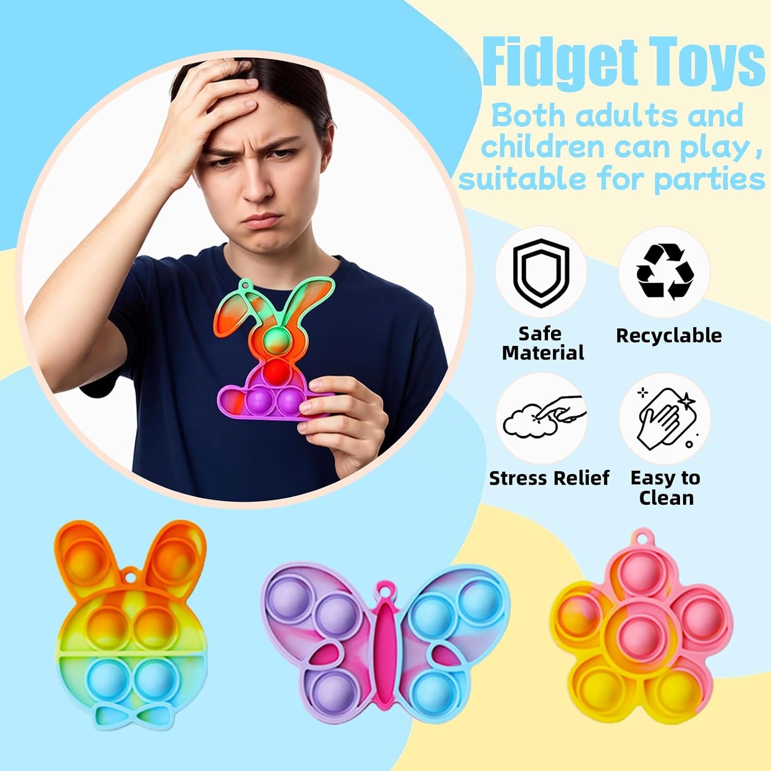 180 Party Favors for Kids, Fidget Toys Bulk, Treasure Box Toys for Classroom Prizes, Goodie Bag Stuffers Pinata Fillers, Carnival Birthday Stocking Stuffers for Boys Girls, Prize Box Toy