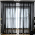 Window Black Sheer Curtains 145 Inches Long 2 Panels Sheer Curtain Basic Rod Pocket Panel for Bedroom Children Living Room Yard Kitchen (Black, 52" W x 145" L | 2 pcs)